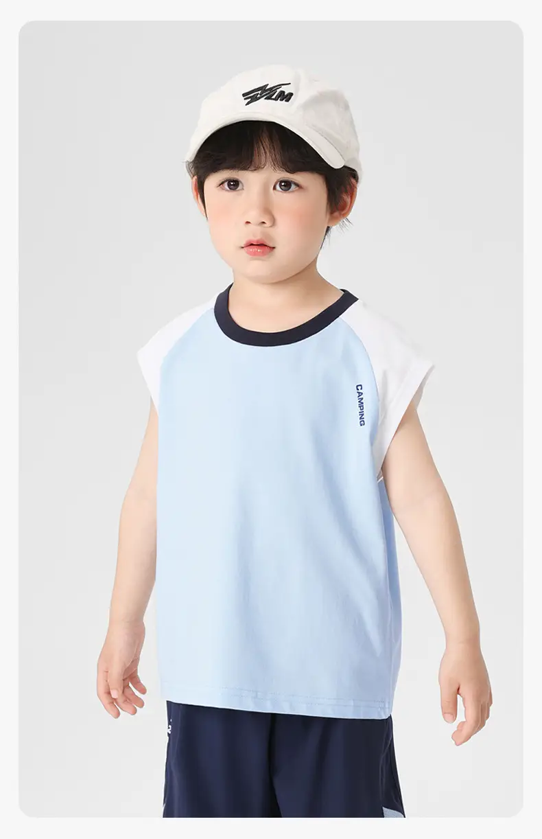 Right European Boys Sleeveless T-Shirt Cotton 2025 — feature 11