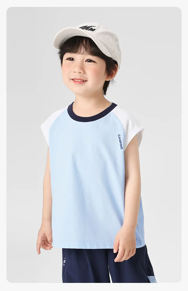 Right European Boys Sleeveless T-Shirt Cotton 2025 — feature 13