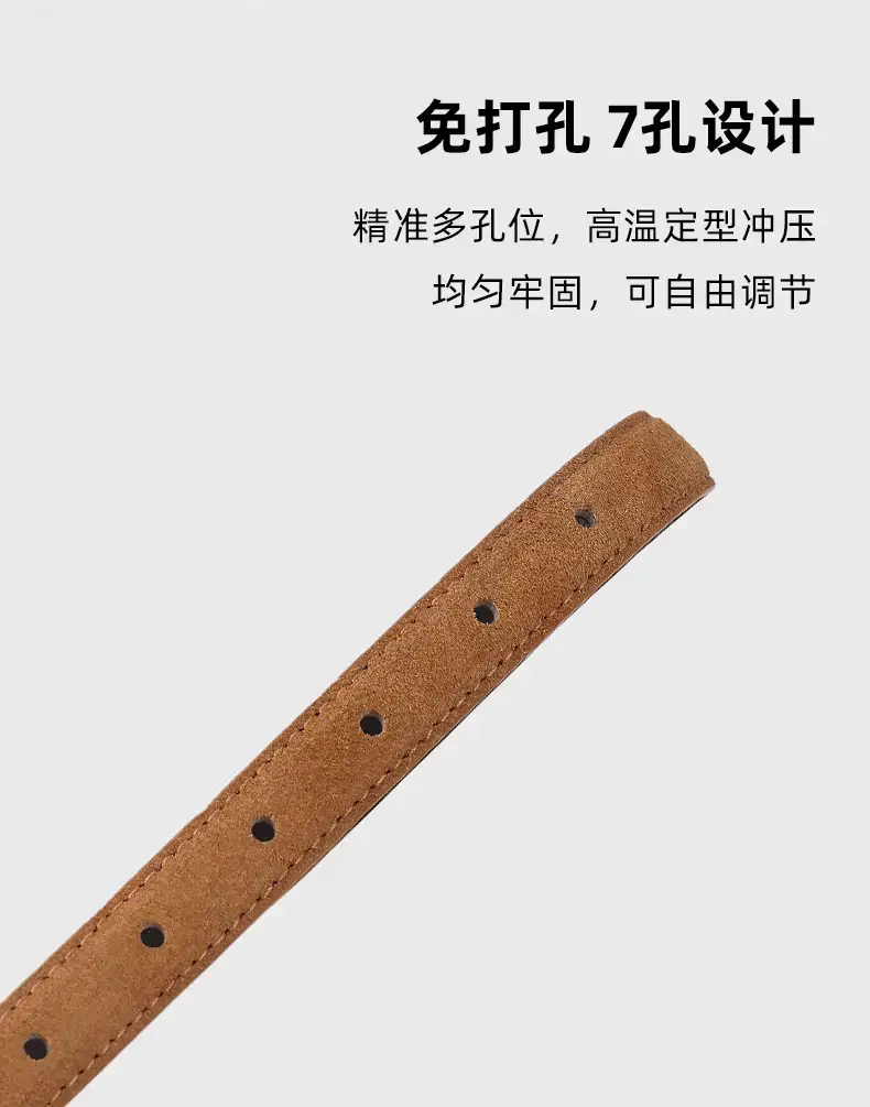 2025 Women's Korean Style Leather Belt Brown β feature 15