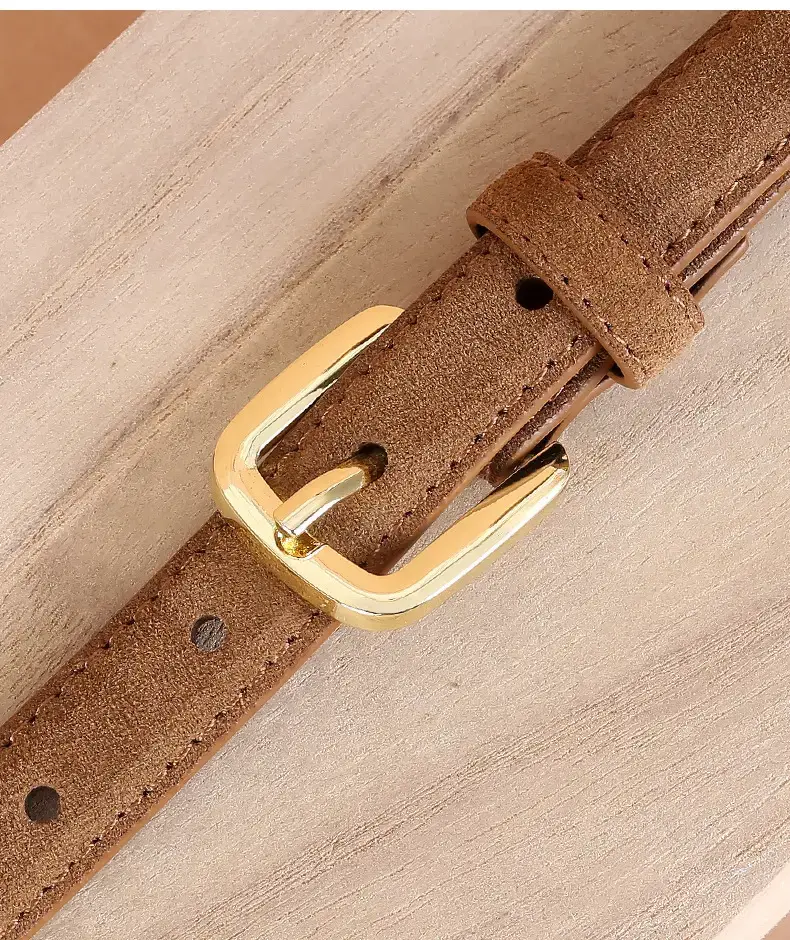 2025 Women's Korean Style Leather Belt Brown β feature 18