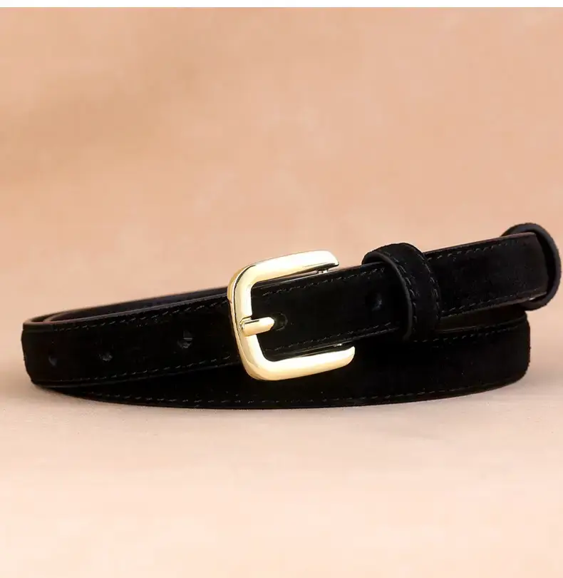 2025 Women's Korean Style Leather Belt Brown β feature 19