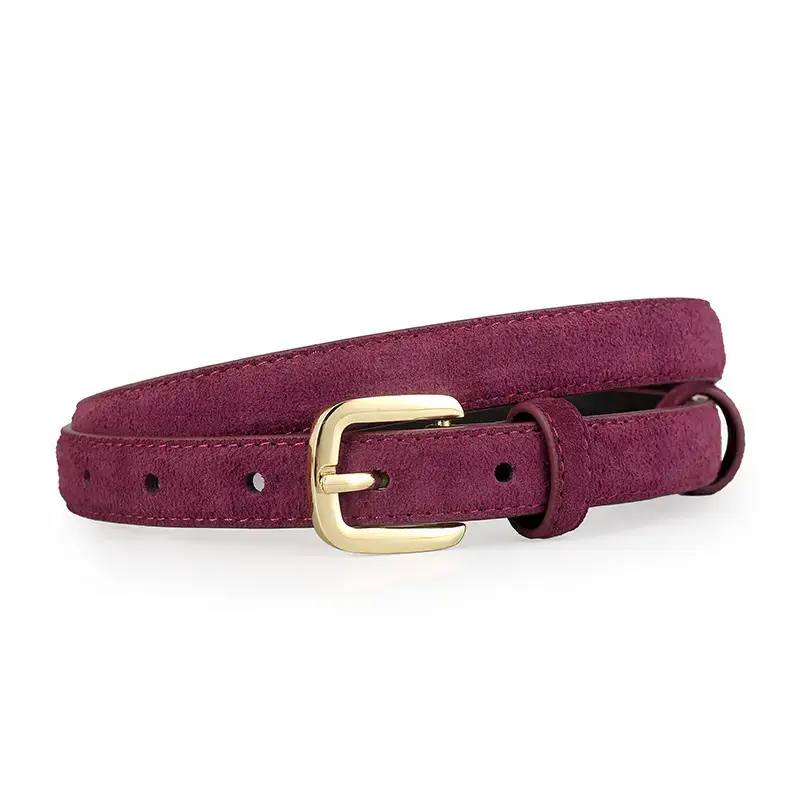 2025 Women's Korean Style Leather Belt Brown - Image 4