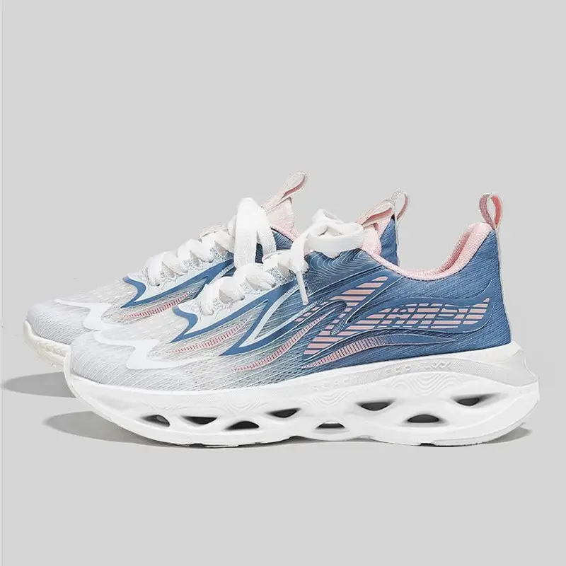 Women's Blue White Thick Sole Casual Shoes