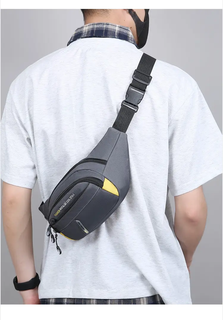Men's Korean Style Waist Bag with Crossbody Strap — feature 25