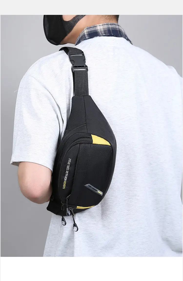 Men's Korean Style Waist Bag with Crossbody Strap — feature 27