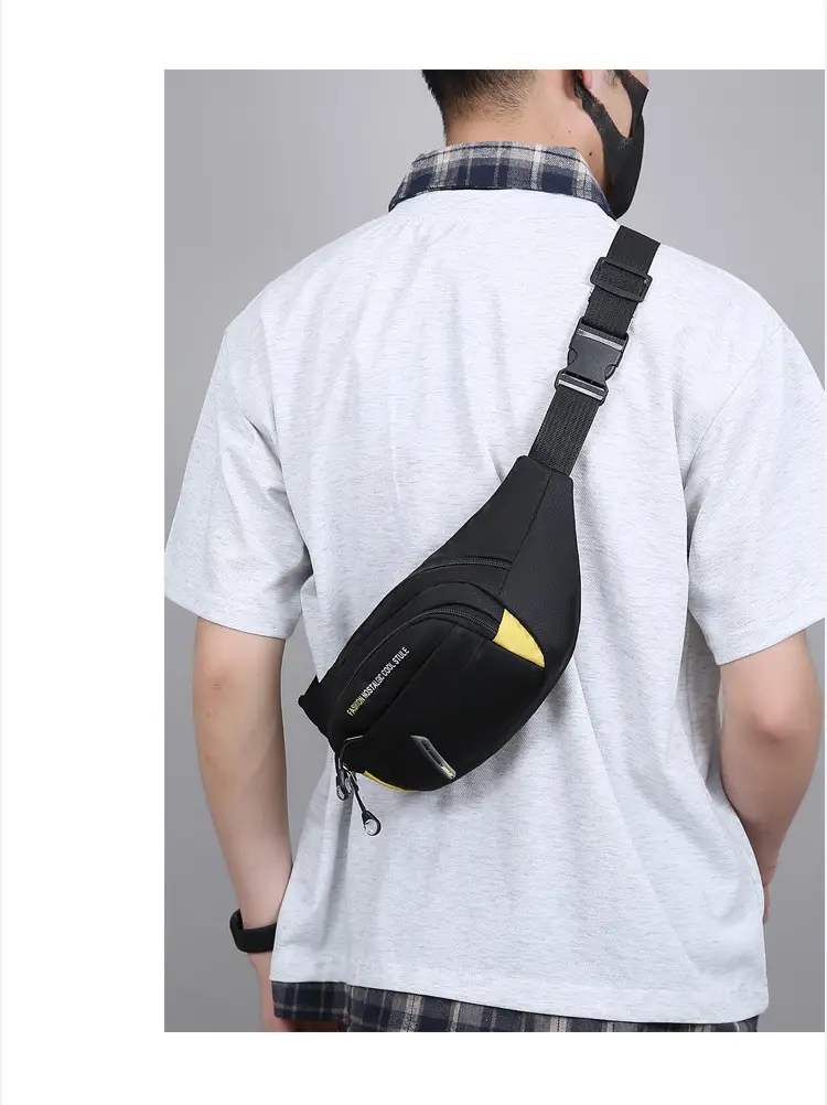Men's Korean Style Waist Bag with Crossbody Strap — feature 28