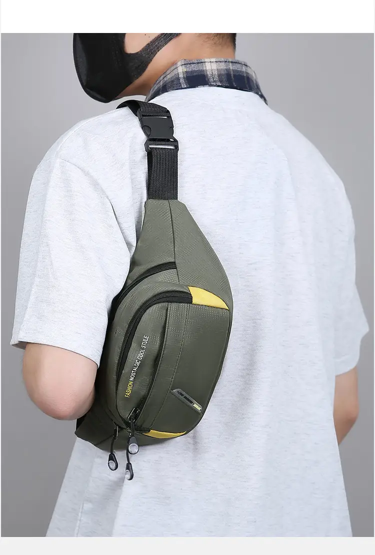 Men's Korean Style Waist Bag with Crossbody Strap — feature 29