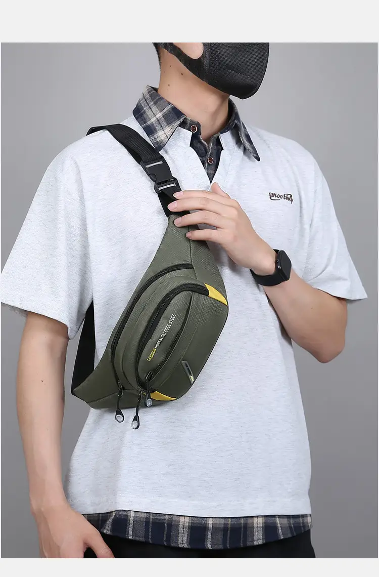 Men's Korean Style Waist Bag with Crossbody Strap — feature 30