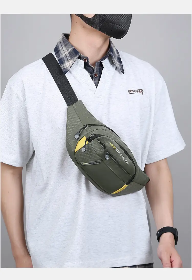 Men's Korean Style Waist Bag with Crossbody Strap — feature 31