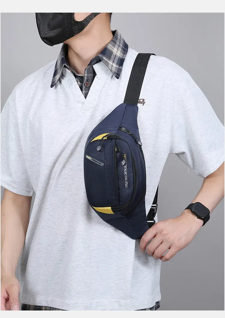 Men's Korean Style Waist Bag with Crossbody Strap — feature 33