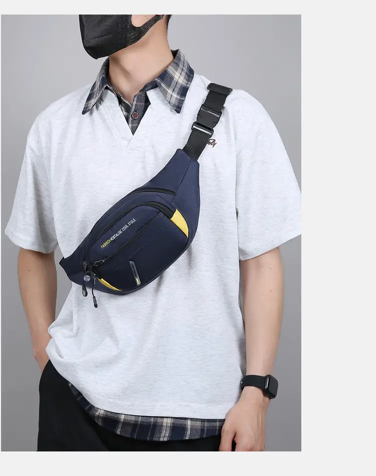 Men's Korean Style Waist Bag with Crossbody Strap — feature 34