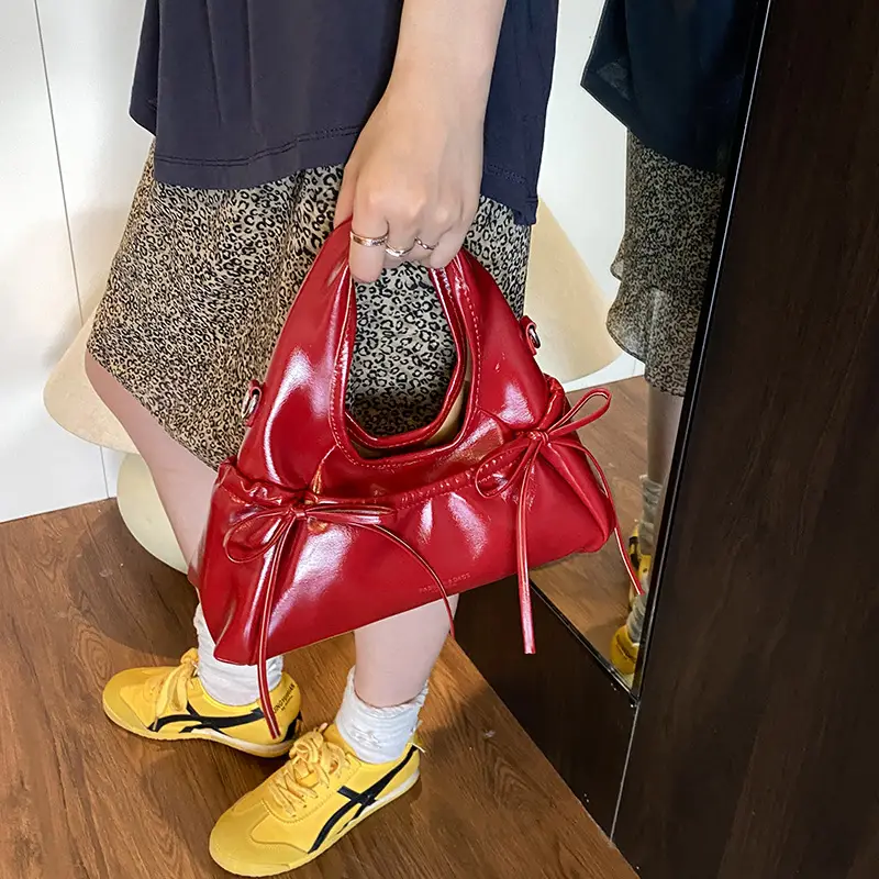 Red Bow Satchel Bag for Women Summer 2025 - Image 2