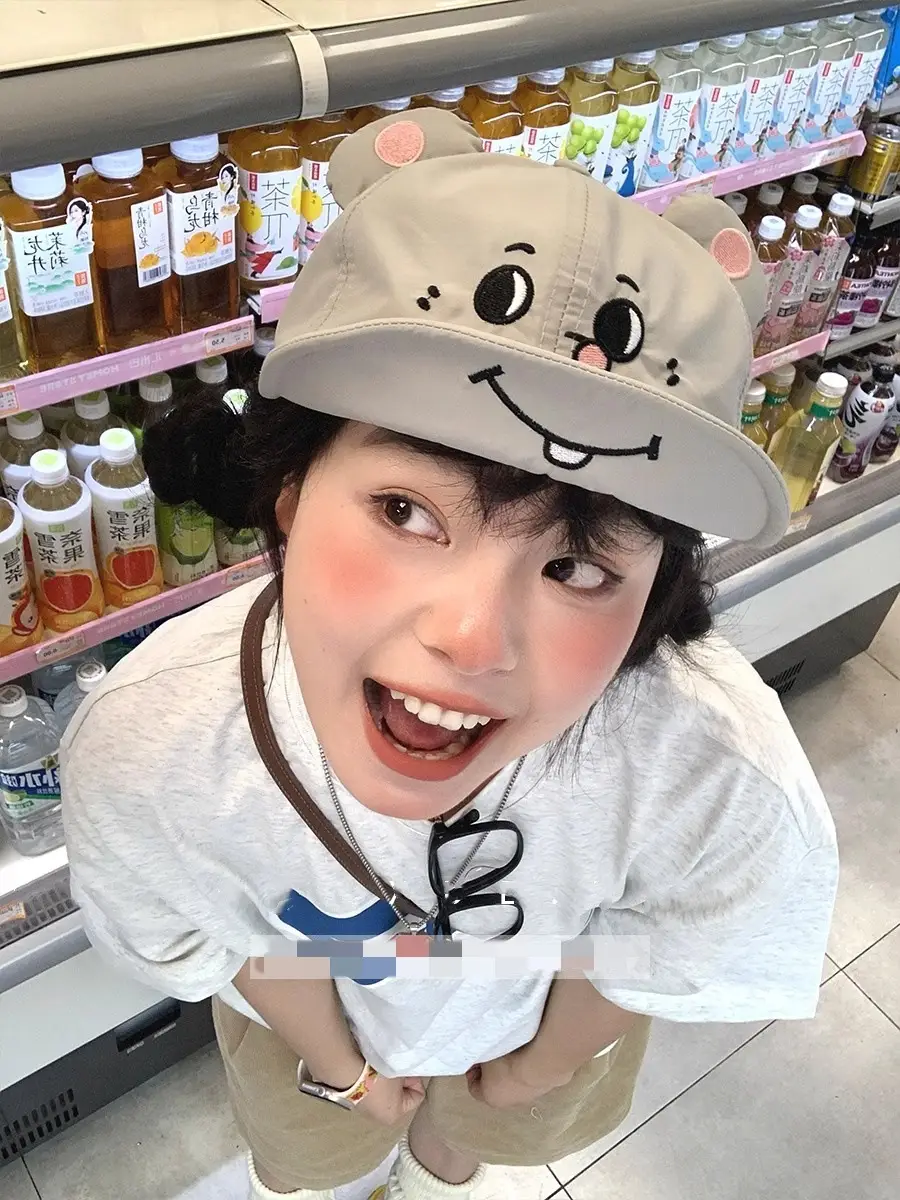 Gray Mouse Ears Flip-Up Cap for Girls — feature 5