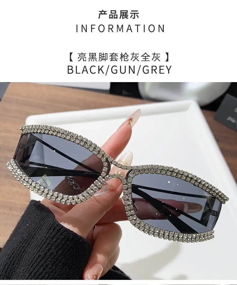 Diamond Encrusted Women Sunglasses High End Street Photography — feature 11