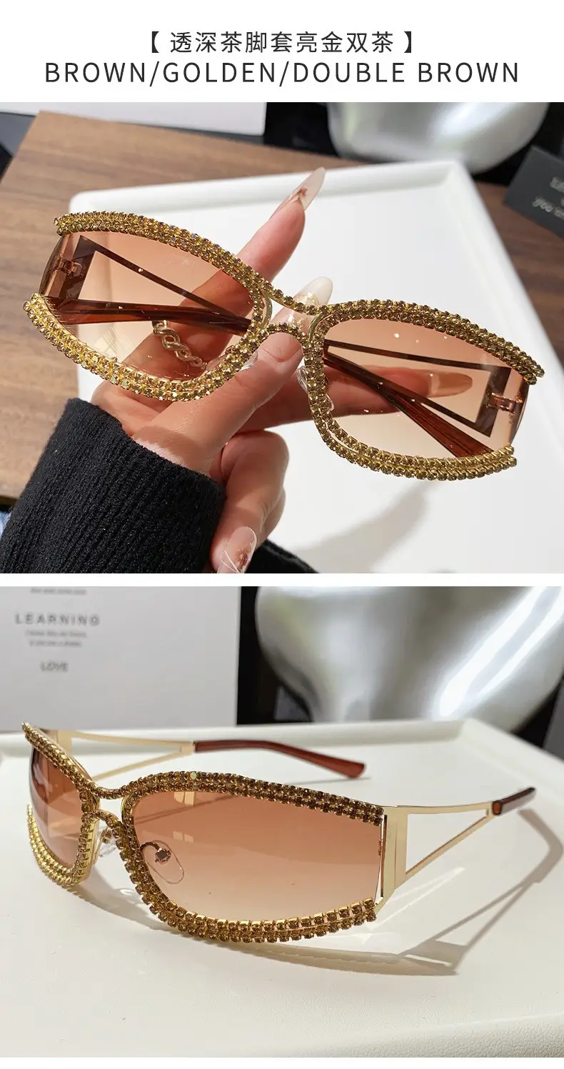 Diamond Encrusted Women Sunglasses High End Street Photography — feature 17