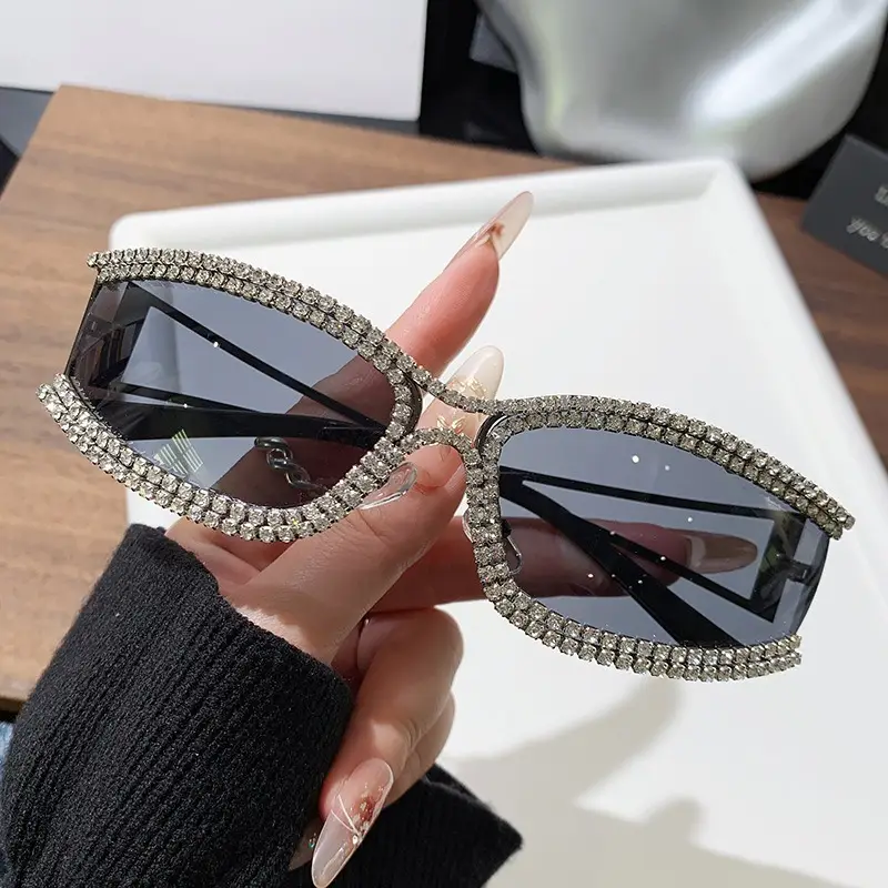 Diamond Encrusted Women Sunglasses High End Street Photography