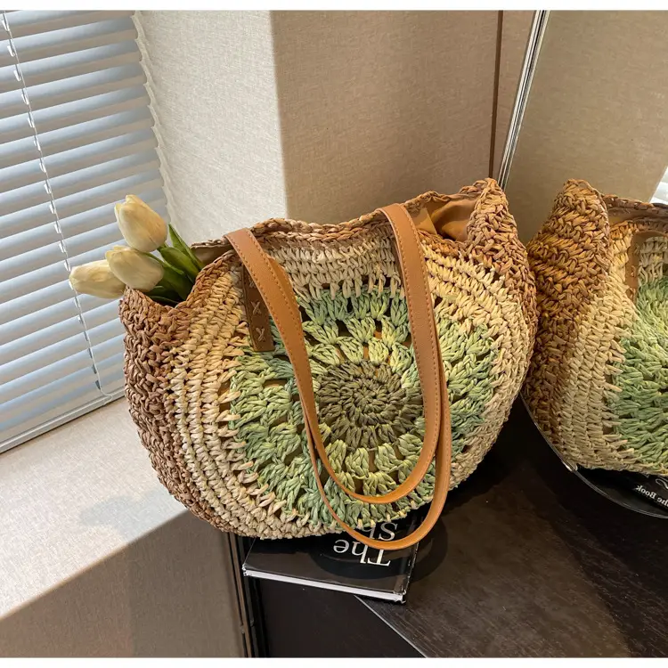 Cross-Border Straw Bag with Floral Cut Out Design — feature 30