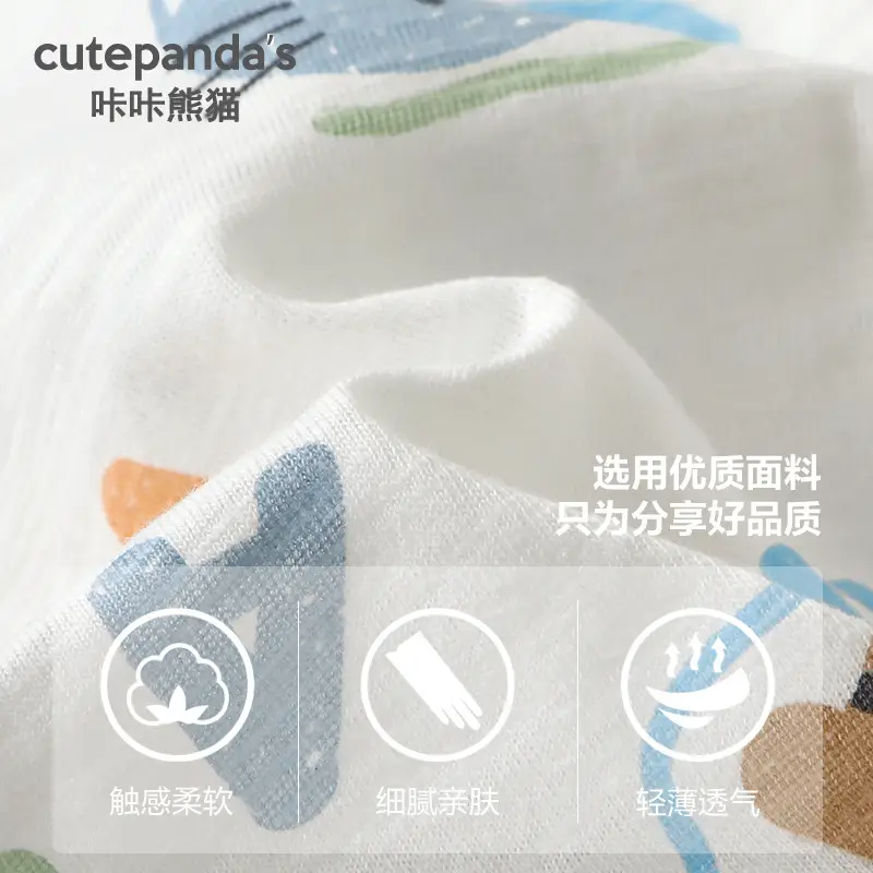 Boys Striped T-Shirt with Cat Print Summer Casual Top - Image 11