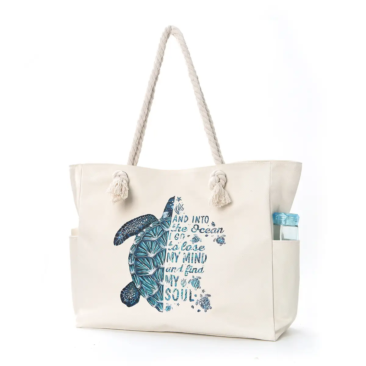 Feihong Cross-Border Beach Bag Women's Canvas Storage Bag - Image 10