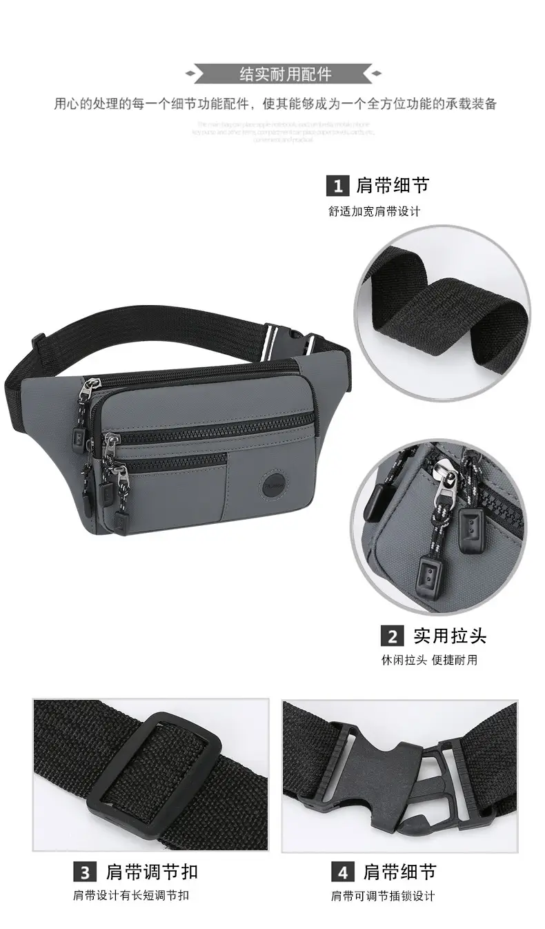 Men's Multi-Layer Waist Bag with 4 Colors — feature 2