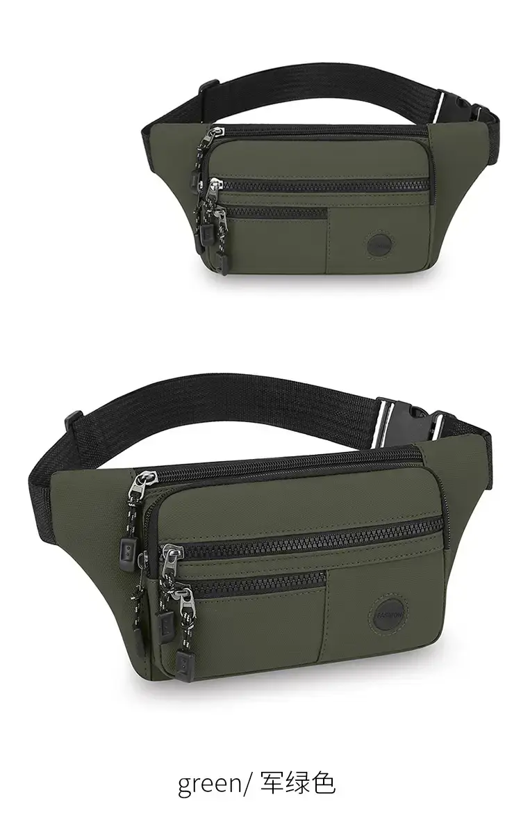 Men's Multi-Layer Waist Bag Pu Leather 6000mAh — feature 12