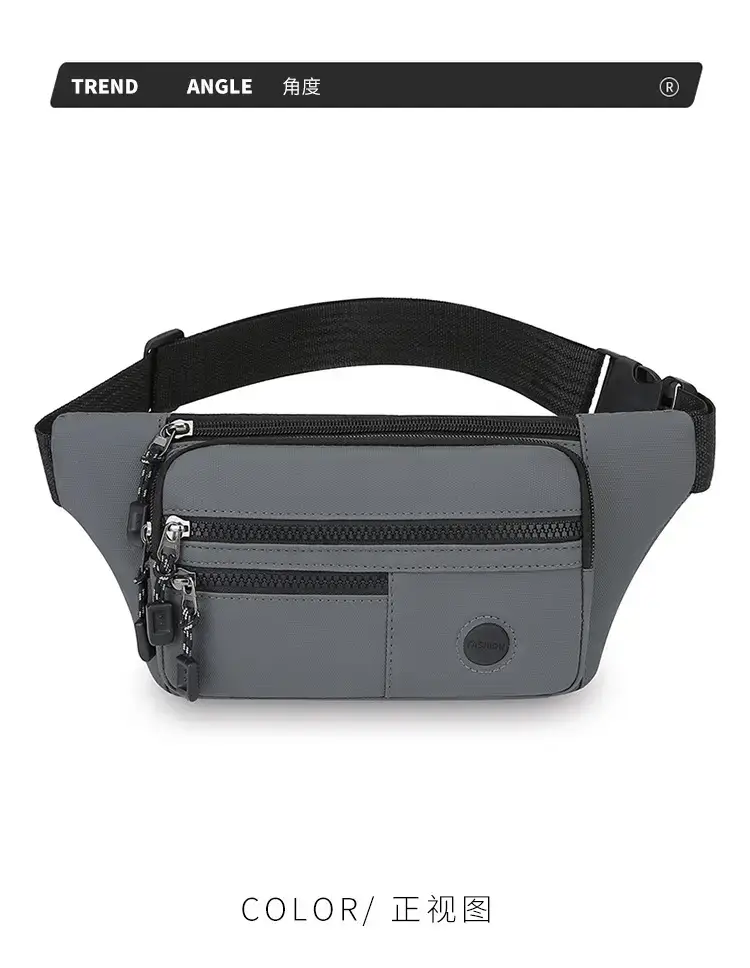 Men's Multi-Layer Waist Bag Pu Leather 6000mAh — feature 13