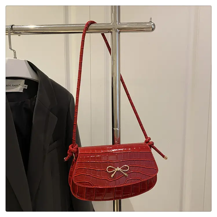Red Croc Bow Crossbody Bag for Women — feature 30