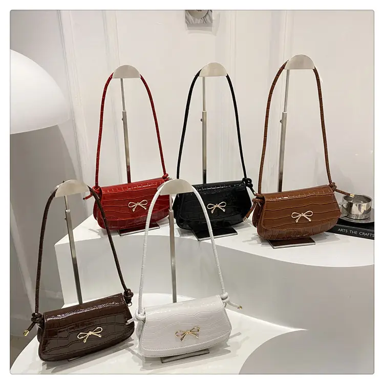 Red Croc Bow Crossbody Bag for Women — feature 34