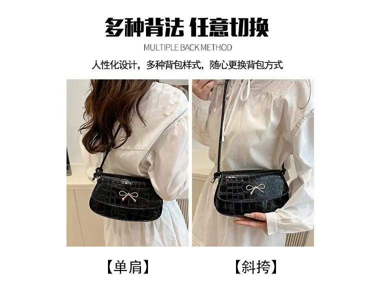Red Croc Bow Crossbody Bag for Women — feature 5