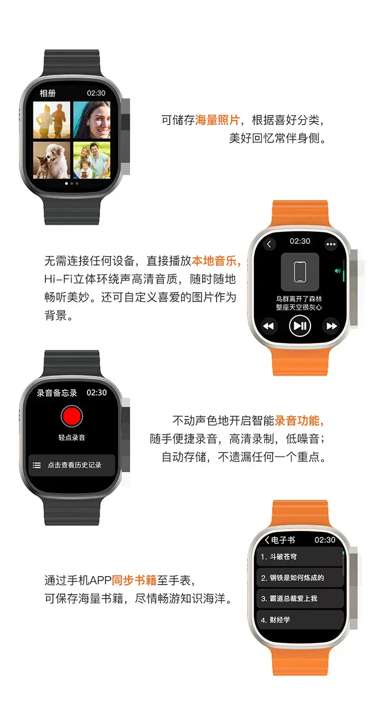 Smart Watch with Nfc & Voice Assistant Orange — feature 12
