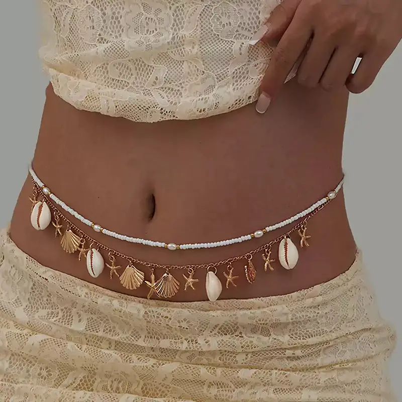 Pearl Shell Waist Chain with Conch Tassels for Women — feature 6