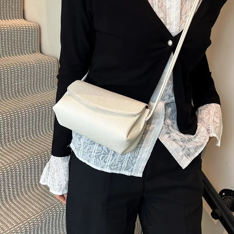 Black Leather Square Phone Bag for Women 2026 - Image 9
