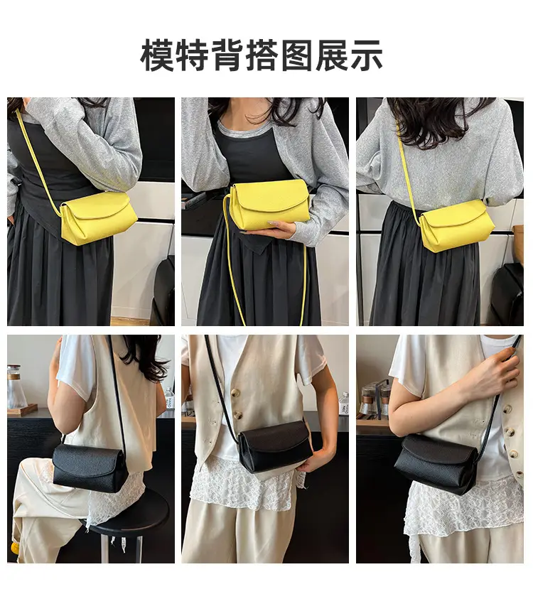 Black Leather Square Phone Bag for Women 2026 — feature 3