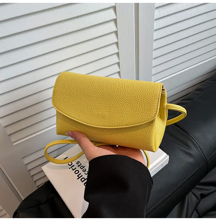 Black Leather Square Phone Bag for Women 2026 - Image 2