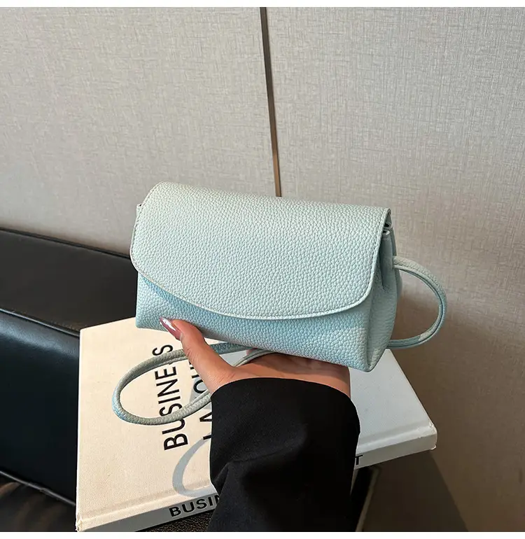 Black Leather Square Phone Bag for Women 2026 - Image 3