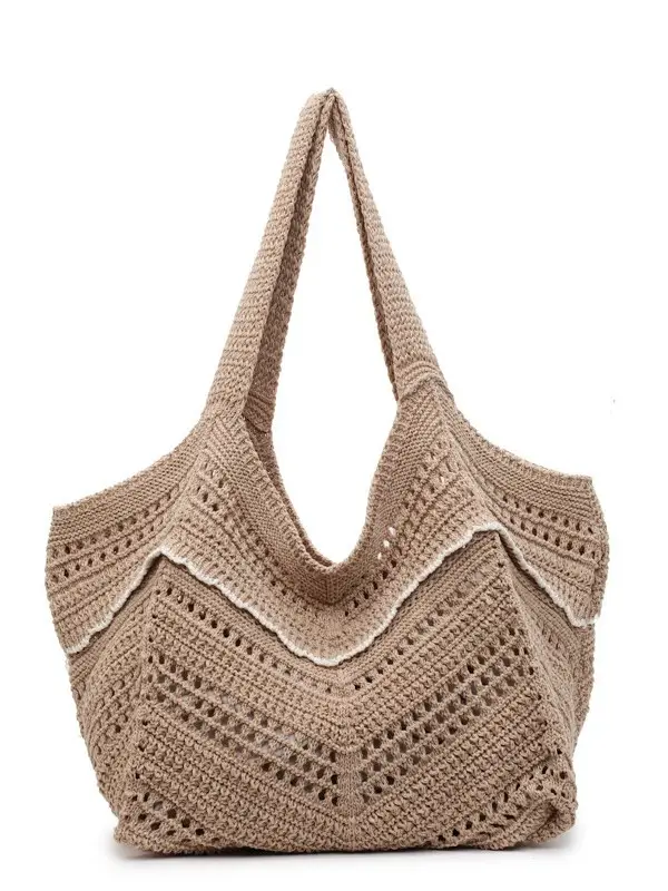 Hand-Woven Grey Cross-Border Tote Bag for Women - Image 12