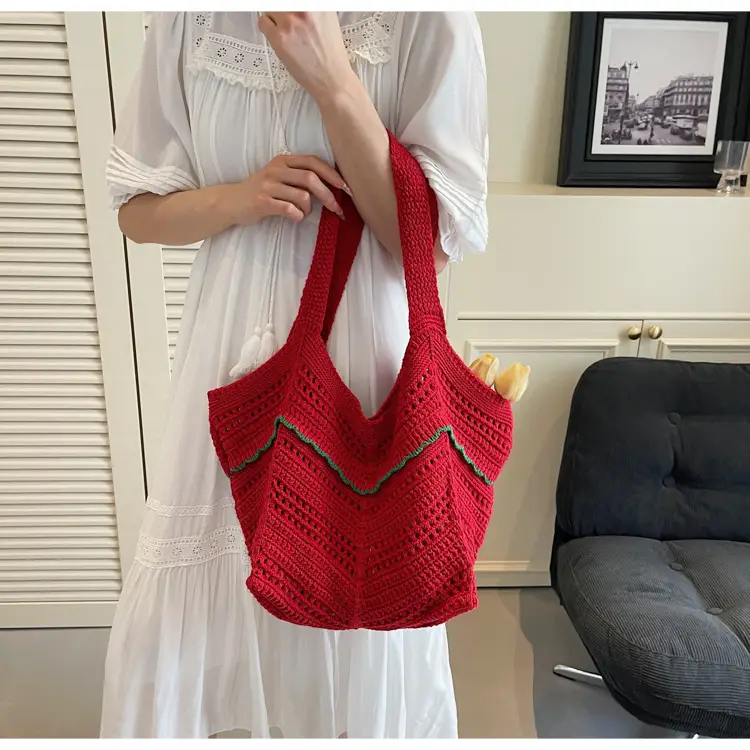 Hand-Woven Grey Cross-Border Tote Bag for Women — feature 18