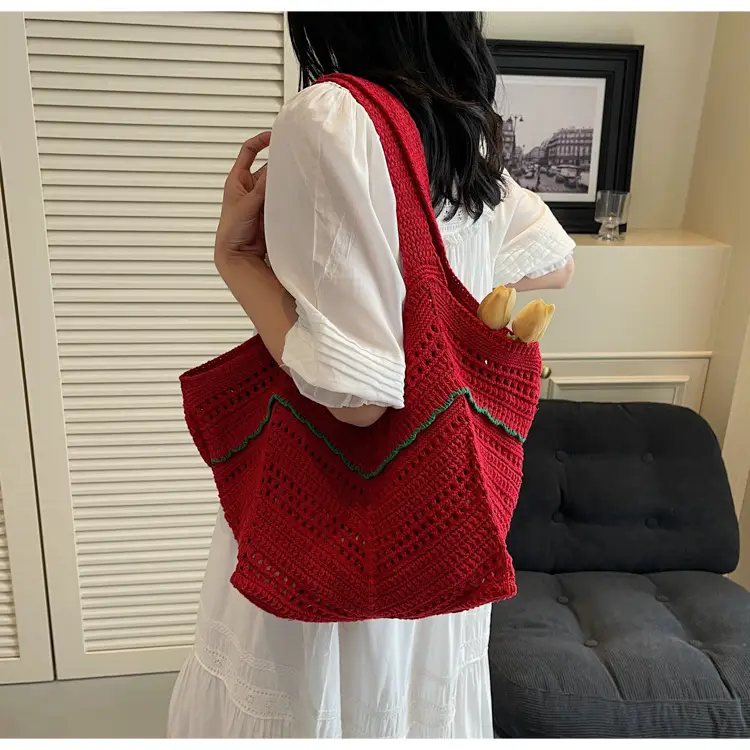 Hand-Woven Grey Cross-Border Tote Bag for Women — feature 19