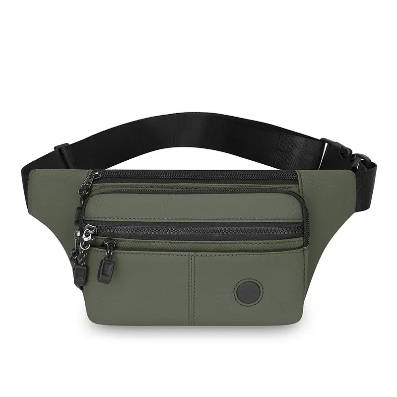 Men's Multi-Layer Crossbody Bag Navy Blue - Image 9