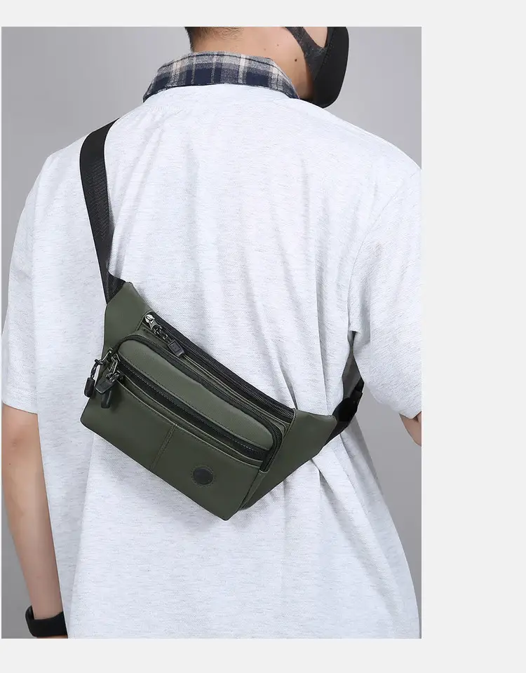 Men's Multi-Layer Crossbody Bag Navy Blue — feature 33