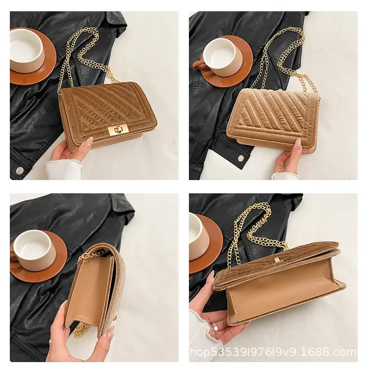 Golden Embroidered Chain Crossbody Bag for Women — feature 12