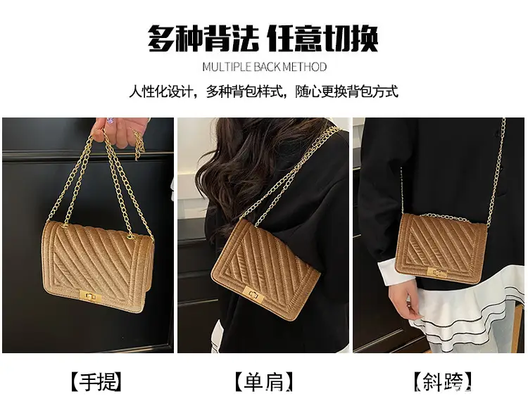 Golden Embroidered Chain Crossbody Bag for Women — feature 13