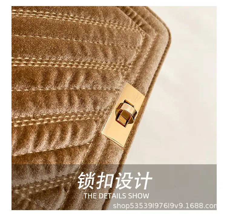 Golden Embroidered Chain Crossbody Bag for Women — feature 8