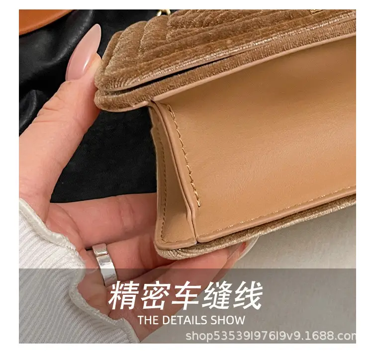 Golden Embroidered Chain Crossbody Bag for Women — feature 9