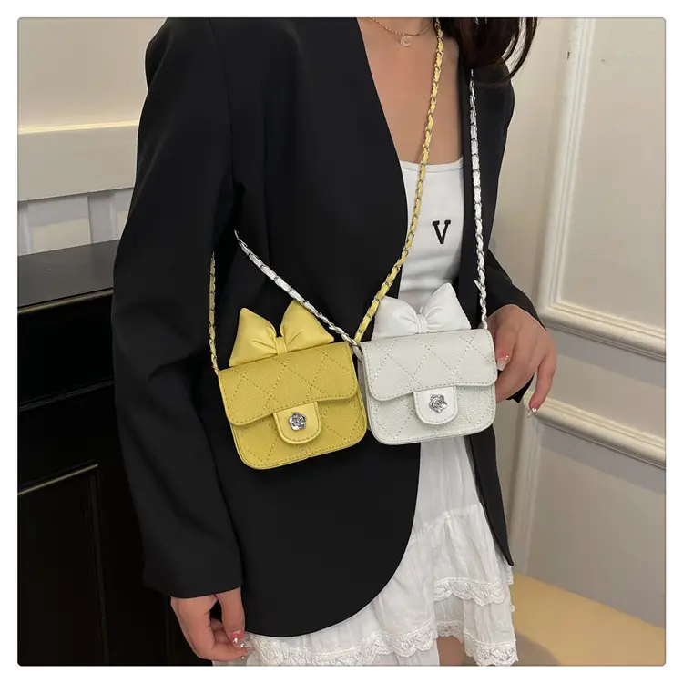 Yellow Bow Mini Chain Shoulder Bag for Women — feature 20