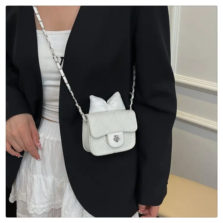 Yellow Bow Mini Chain Shoulder Bag for Women — feature 22