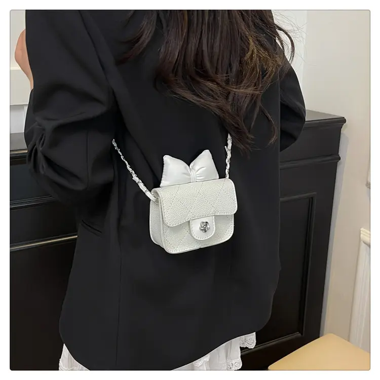 Yellow Bow Mini Chain Shoulder Bag for Women — feature 24