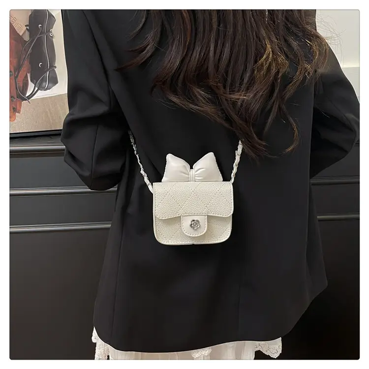 Yellow Bow Mini Chain Shoulder Bag for Women — feature 25