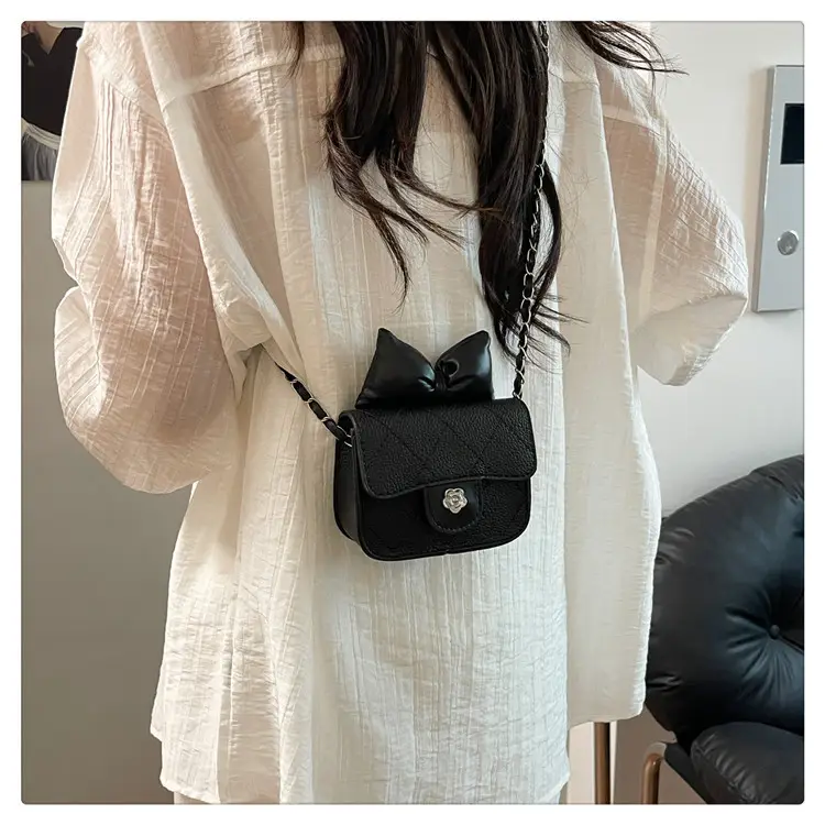 Yellow Bow Mini Chain Shoulder Bag for Women — feature 26