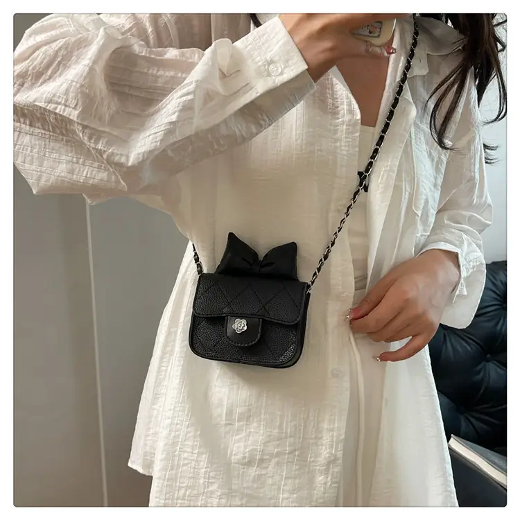 Yellow Bow Mini Chain Shoulder Bag for Women — feature 29